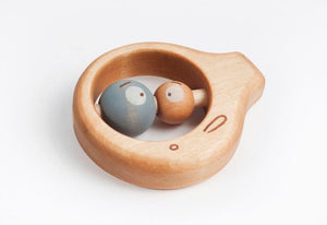 Wooden Teething Toy Blue Eye Fish - littlelightcollective