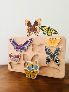 World of Butterflies Wooden Puzzle - littlelightcollective