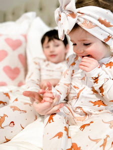 Love Dino Valentine Romper One Piece - littlelightcollective