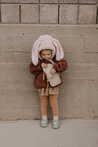 Rainbow on Beige Leather PURSE Toddler & Kids - littlelightcollective