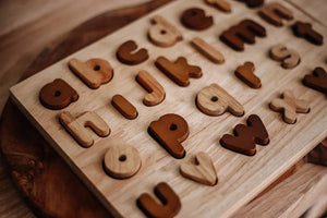 Natural Lowercase Letter Puzzle - littlelightcollective
