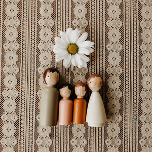 Peg Doll Set - The Organic Family - littlelightcollective