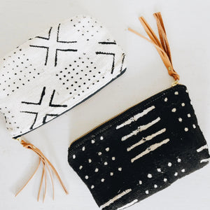 Mudcloth Purse Clutch - For Her Cosmetic Bag - littlelightcollective