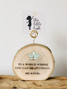 Be Kind Wood around Magnet Air Plant Holder - littlelightcollective