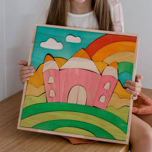 Fairy Castle Puzzle And Play Set - littlelightcollective