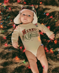 Merry Christmas Organic One Piece Onesie - littlelightcollective