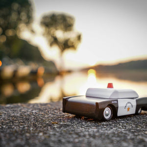 Wooden police toy car - Police Patrol - littlelightcollective