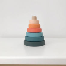 Load image into Gallery viewer, Mini Ring Stacker | Wooden Pyramid Toy | Tropics - littlelightcollective