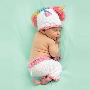 Newborn Unicorn Beanie Hat & Pants Set - littlelightcollective
