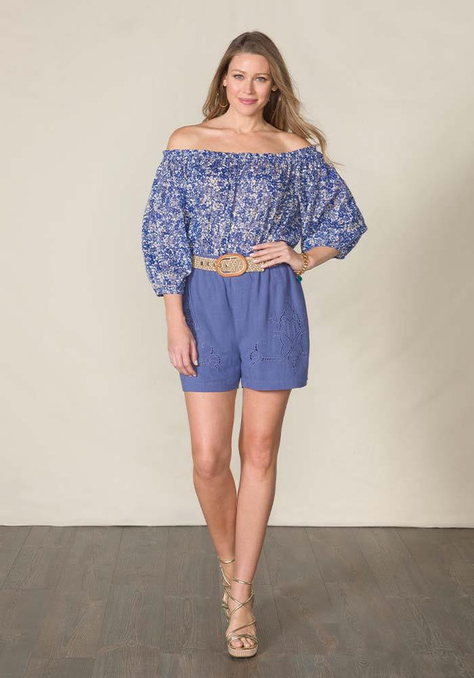 Size Small Bowman's Beach Blue Woven Shorts - littlelightcollective