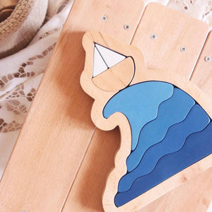 Waves and Boat Stacker / Puzzle - littlelightcollective