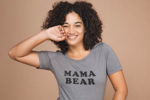 Mama Bear Tee Shirt (Grey) - littlelightcollective