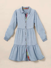 Load image into Gallery viewer, Size XS Walk the Line Chambray Dress - littlelightcollective