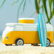 Load image into Gallery viewer, Magnetic Beach Bus Sunset - Camper Van + Surfboard - littlelightcollective