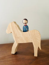 Load image into Gallery viewer, Unboxed item- Pony Express Wooden Rider and Horse - littlelightcollective