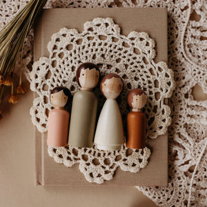 Peg Doll Set - The Organic Family - littlelightcollective