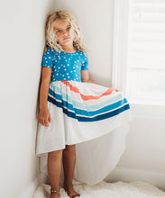 Load image into Gallery viewer, Red, White, and Blue Rainbow Dress - littlelightcollective