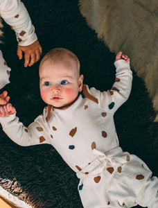Long-Sleeve Organic Bodysuit - Terrazzo - littlelightcollective