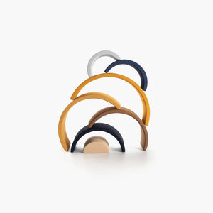 Wooden Rainbow Mini | Arch Stacking Toy | Desert Night - littlelightcollective