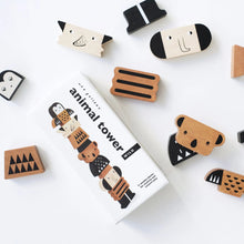Load image into Gallery viewer, Wooden Animal Tower - littlelightcollective