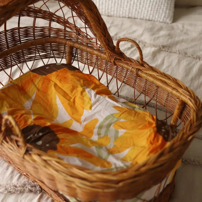Sunflower Cotton Bassinet / Crib Fitted Sheet - littlelightcollective