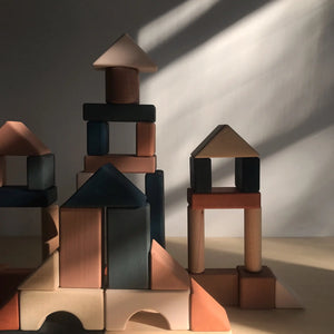 Wooden Blocks Set Castle Wooden Stack Eco Toys for Children - littlelightcollective