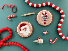 Load image into Gallery viewer, Candy Cane Begin To Punch Needle Kit - littlelightcollective