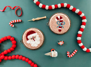 Candy Cane Begin To Punch Needle Kit - littlelightcollective