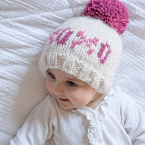 XOXO Valentine's Day Hand Knit Beanie Hat - littlelightcollective
