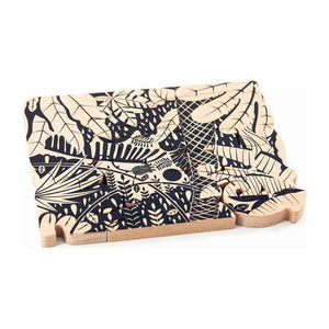 Bajo Wooden Jungle Puzzle, two sides puzzles - littlelightcollective