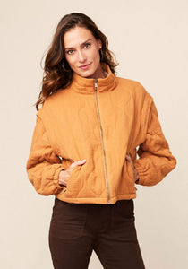 Size XS Yarrow Convertible Quilted Zip-Up Jacket - littlelightcollective