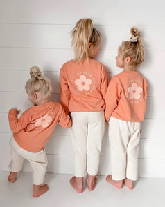 Let Love Grow Organic  Sweatshirt - Coral Pink - littlelightcollective