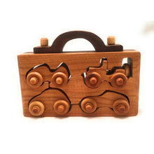 Load image into Gallery viewer, Wooden Cars with Carrying Case - littlelightcollective