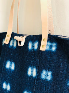 Indigo Mudcloth Purse - For Her Tote Bag - littlelightcollective