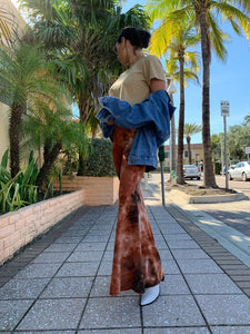 Women’s Bell Bottoms - Lets Take a Trip Flare Pants (Rust) - littlelightcollective