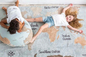 Pouffe World Map - littlelightcollective