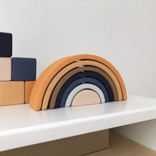 Load image into Gallery viewer, Wooden Rainbow Mini | Arch Stacking Toy | Desert Night - littlelightcollective