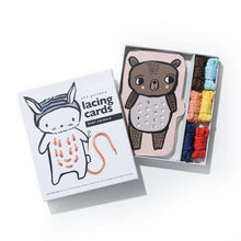Load image into Gallery viewer, Lacing Cards - Baby Animals - littlelightcollective