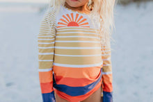Load image into Gallery viewer, Sunset Rash Guard Swimsuit - littlelightcollective