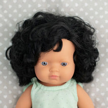 Load image into Gallery viewer, Baby Doll Caucasian Curly Black Haired Girl 15&quot; Carrie - littlelightcollective