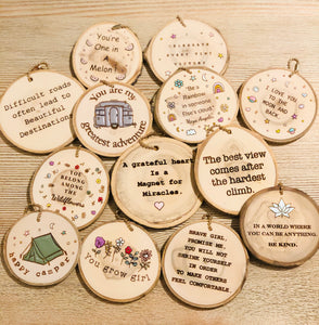 Mini Wood Round You Grow Girl - littlelightcollective