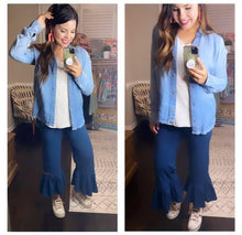Load image into Gallery viewer, Size Small Moonlit Ocean Bug Ruffle Pants - littlelightcollective