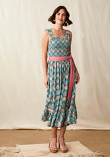 Load image into Gallery viewer, Size Small Hummingbird Mother&#39;s Day Smocked Neck Midi Dress - littlelightcollective