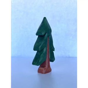 Hand Carved Fir Tree Small World - littlelightcollective