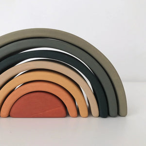 Wooden Rainbow Mini | Arch Stacking Toy | Jungle - littlelightcollective