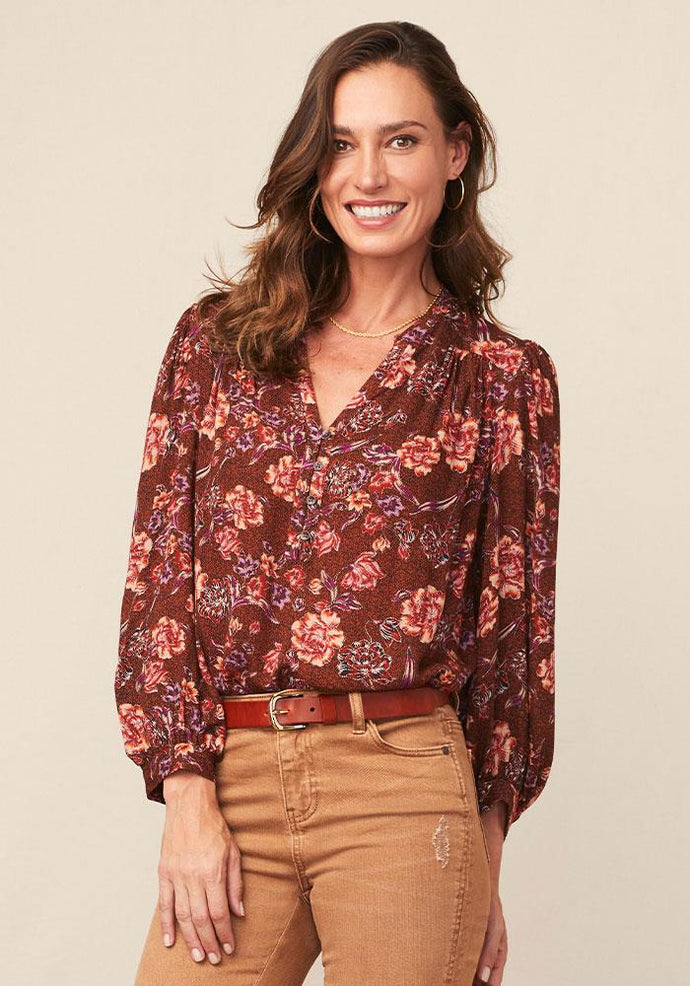 Size Small S Mariposa Floral Blouse - littlelightcollective