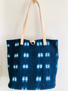 Indigo Mudcloth Purse - For Her Tote Bag - littlelightcollective