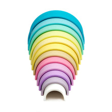 Load image into Gallery viewer, Large Pastel Rainbow Stacker - littlelightcollective