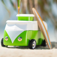 Load image into Gallery viewer, Magnetic Beach Bus Jungle - Camper Van + Surfboard - littlelightcollective