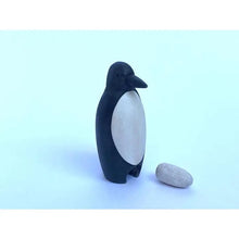 Load image into Gallery viewer, Wooden Penguin Figurine With an Egg - littlelightcollective